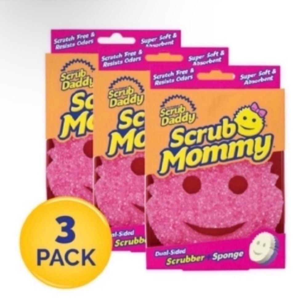 New Set of 3  Scrub Daddy Scrub Mommy Dual-Sided Sponge